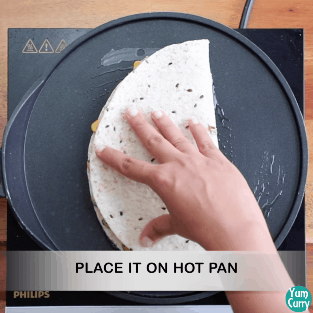 Spinach corn quesadilla Mexican wraps Yum curry