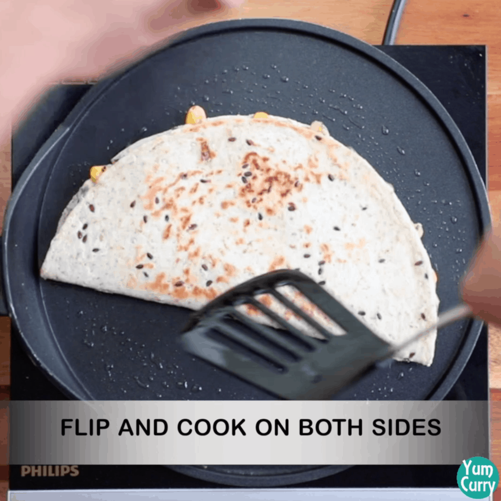 Spinach corn quesadilla Mexican wraps Yum curry