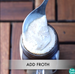 add froth to cold coffee